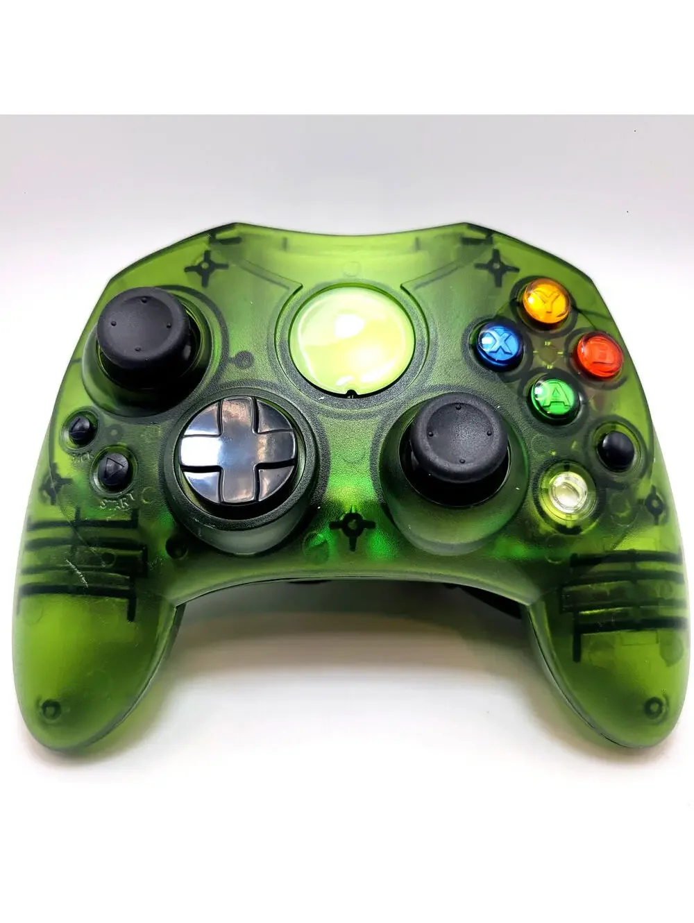 Xbox Clear Green Wired S-Type Analog Controller for Original Xbox Console